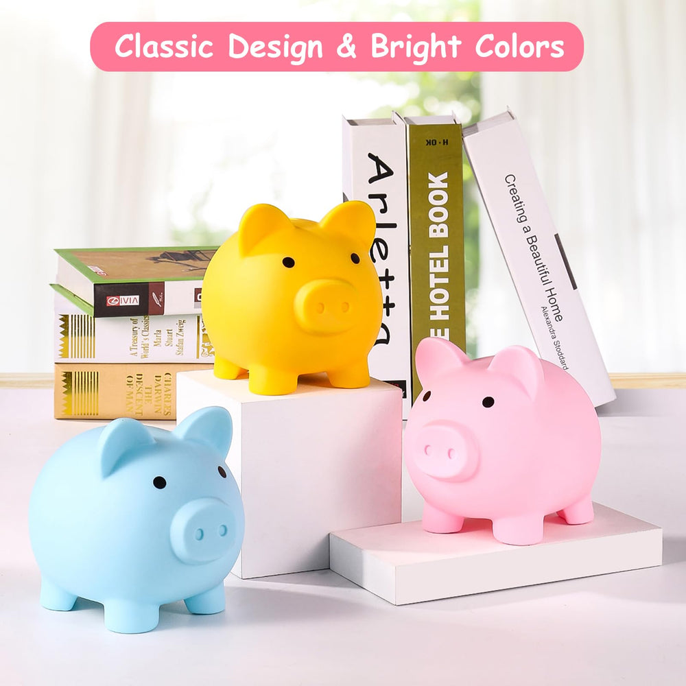 PJDRLLC blue piggy bank suggested as an Easter gift idea for kids