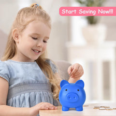 PJDRLLC Piggy Bank material closeup, durable unbreakable plastic for long lasting use.