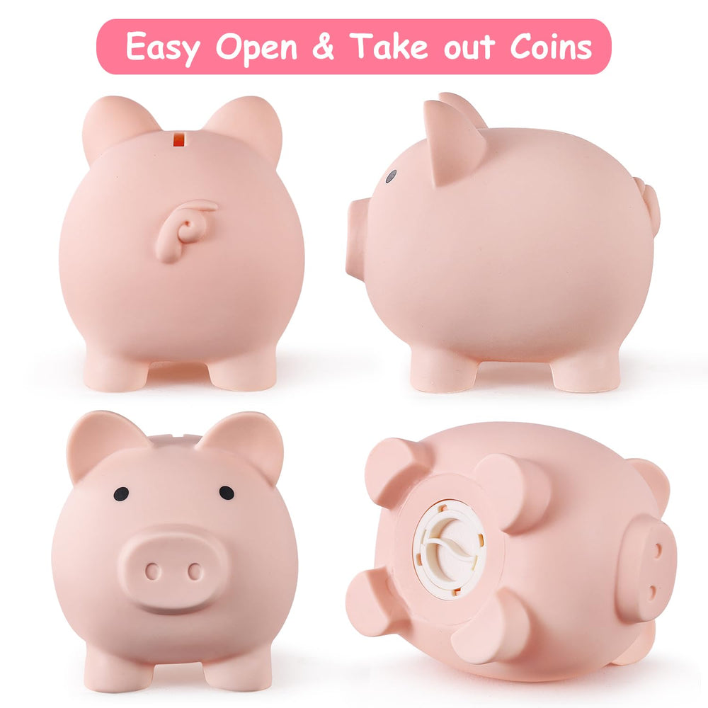 PJDRLLC medium-size piggy bank holds plenty of coins