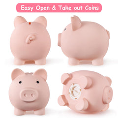 PJDRLLC medium-size piggy bank holds plenty of coins