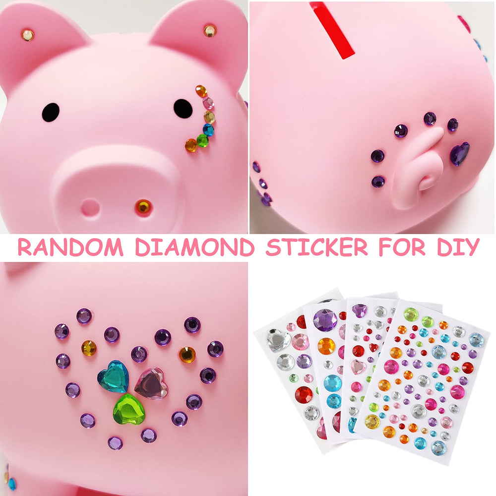 PJDRLLC pink piggy bank durable plastic built to withstand bumps