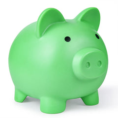 PJDRLLC piggy bank in unbreakable plastic designed to withstand drops and daily use.