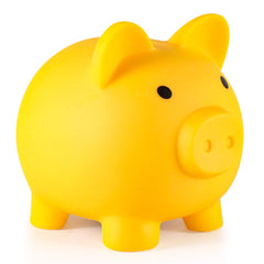 PJDRLLC Piggy Bank yellow front view for kids' savings.