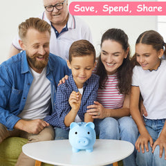 PJDRLLC unbreakable plastic money bank emphasizes safety and longevity.