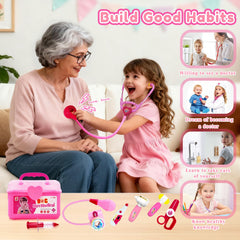 PJG Doctor Kit flashlight adds realism during nighttime pretend visits.