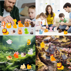 pkaoakyo duck figurine for pond scenes and fairy gardens