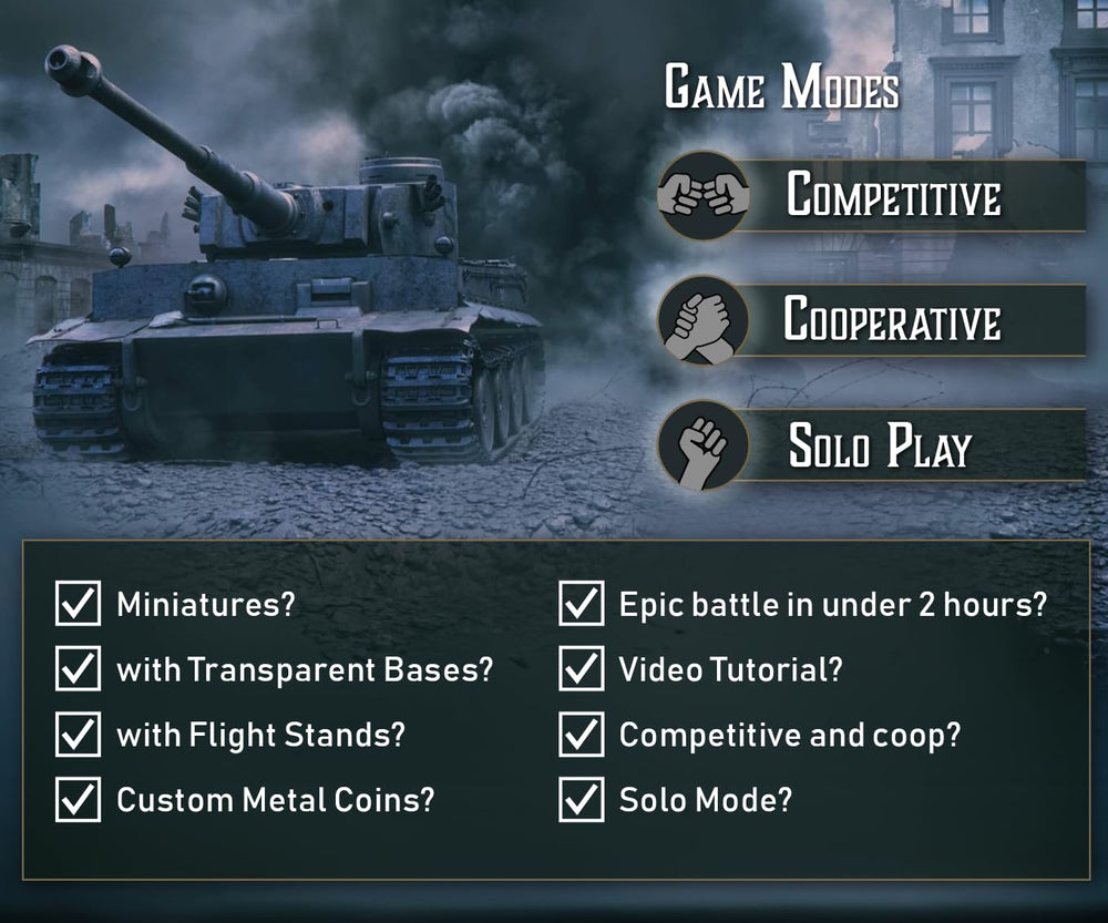 PKB Games Aces & Armor mission setup image highlights competitive and cooperative modes.
