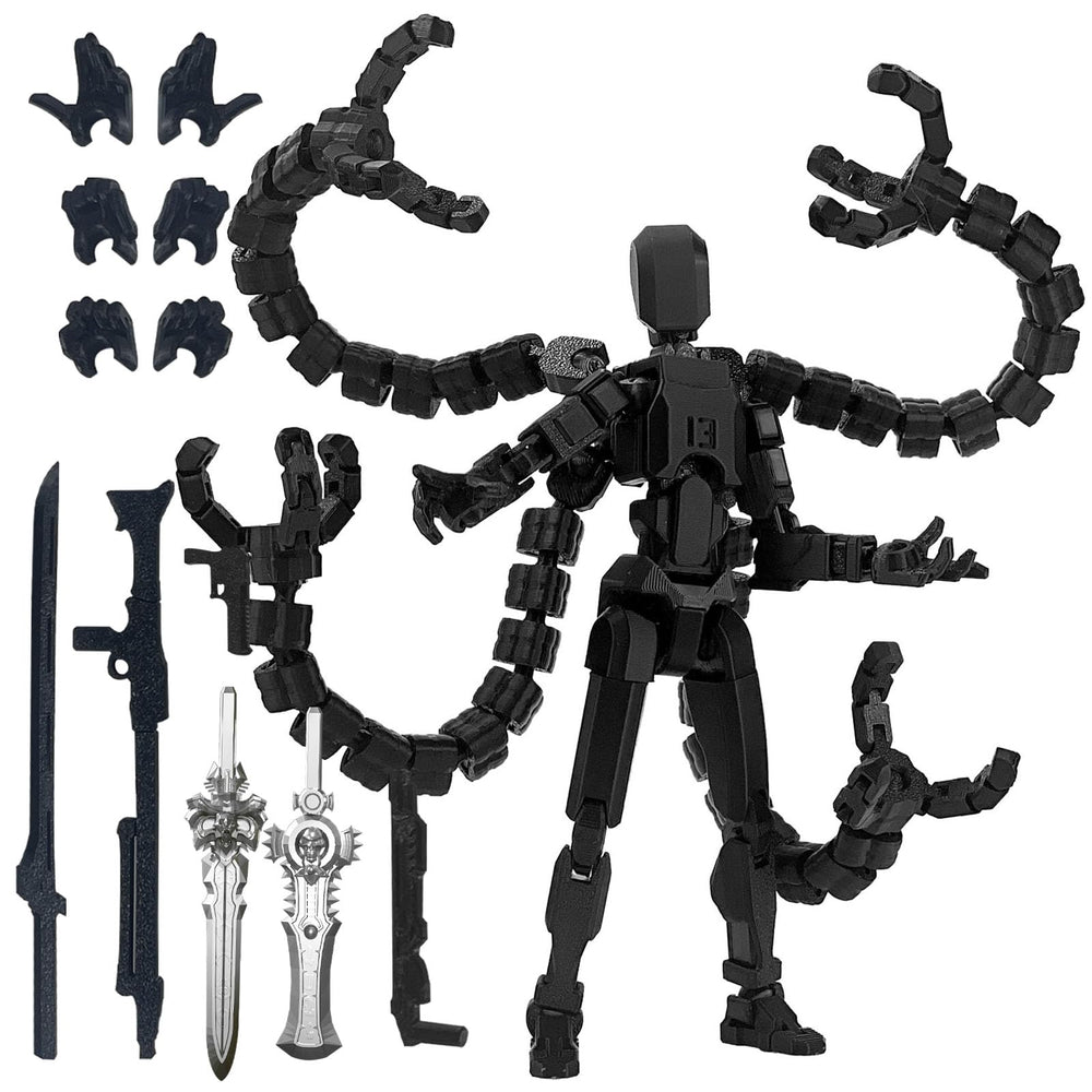 PkghoKids T13 action figure ready for desk display and pose versatility.