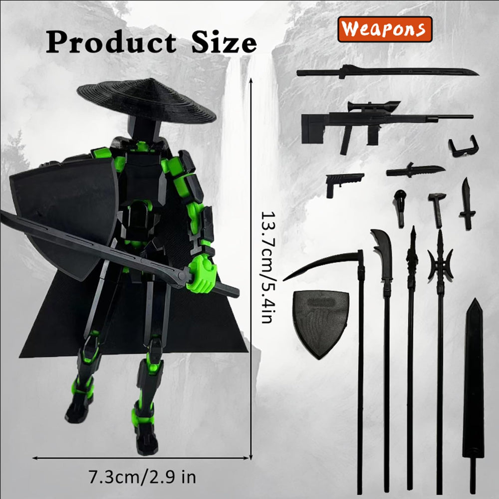 PkghoKids T13 black green colorway ideal for collectors and diorama scenes.
