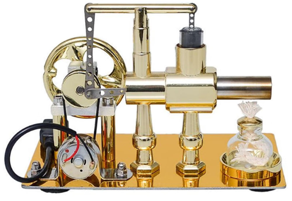 Pktiugf single-cylinder Stirling engine showcases external combustion on your desk