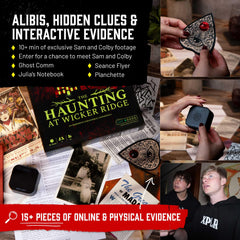Hunt A Killer planchette and forgotten journal encourage careful observation and deduction.