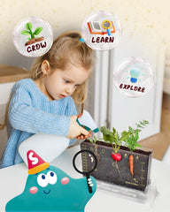 PLANTMEW Root Viewer Kit labels and colors help kids track progress