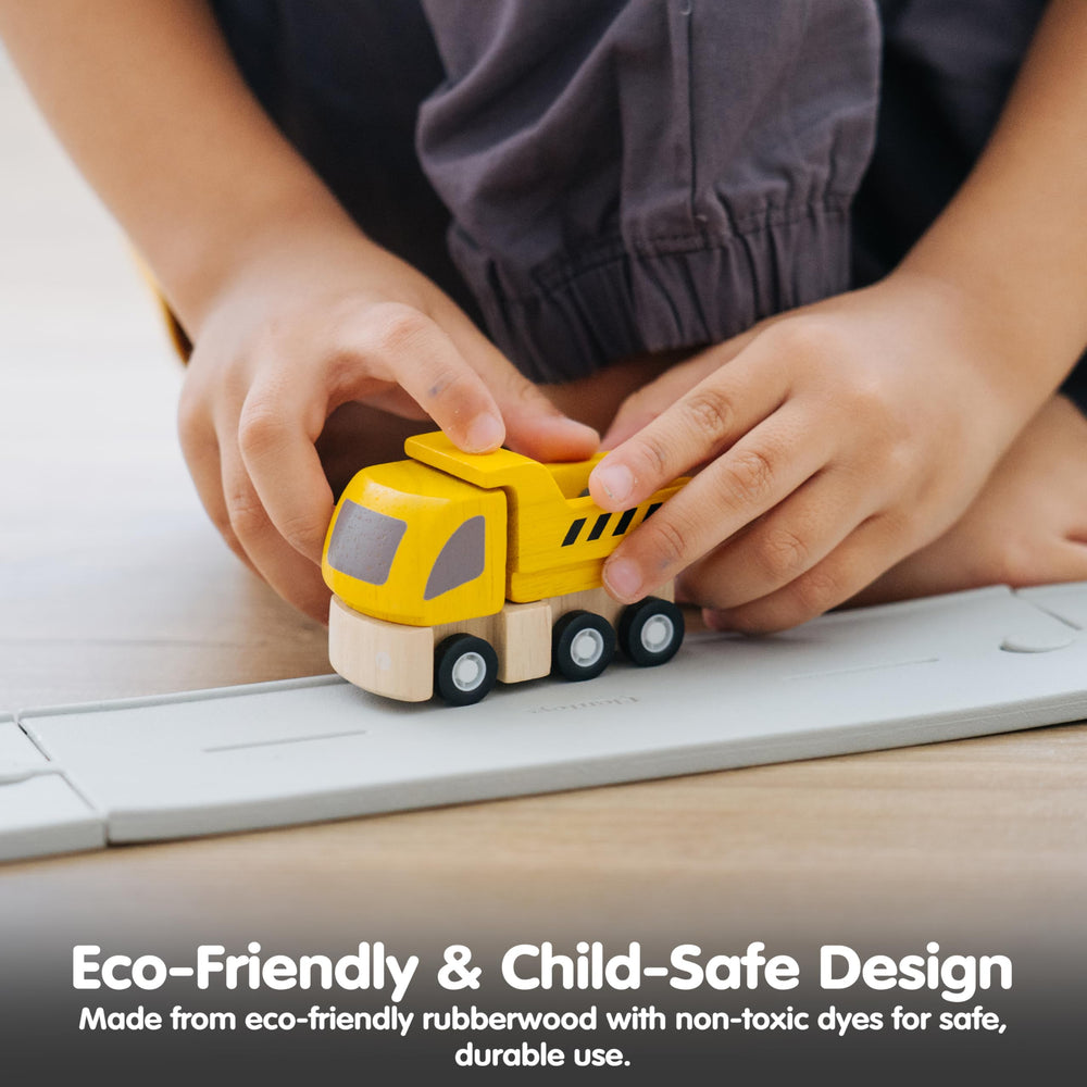 PlanToys child playing scene showcases open ended exploration and social collaboration.