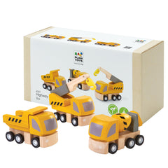 PlanToys Highway Maintenance dump truck boosts fine motor play and imaginative storytelling.