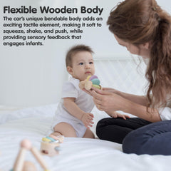 PlanToys pastel colors calm eyes and soothe nap-time play.
