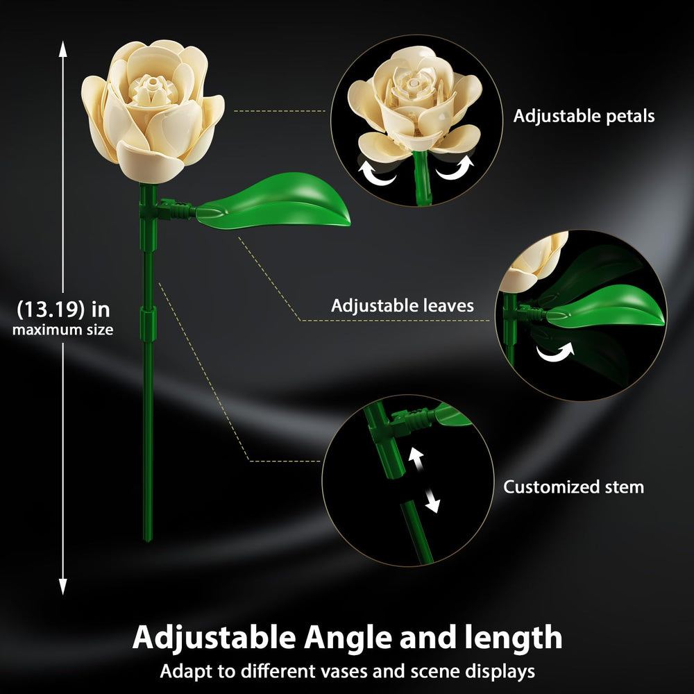 PLAXSOON adjustable flower stems for customizable bouquet layout