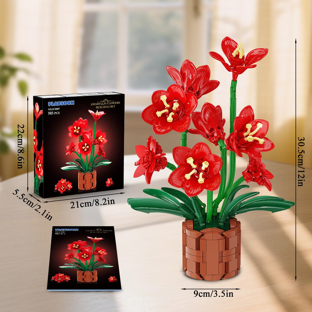 PLAXSOON Amaryllis Bonsai stems and petals show flexible shaping possibilities