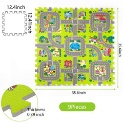 PLAY 10 City Road Track tile bright color design boosts visual interest