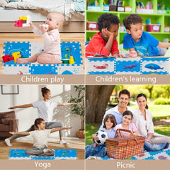Play 10 colorful educational mat engages visual recognition and imagination.
