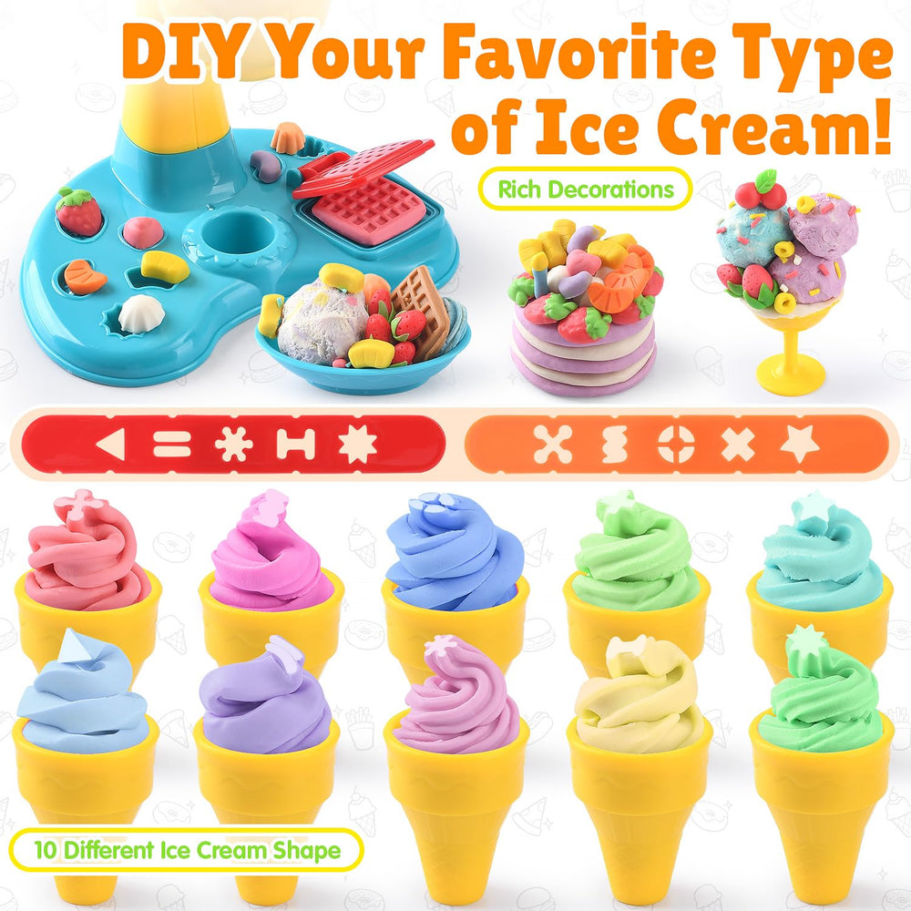 PLAY 2 in 1 Color Dough Pizza making scene for imaginative meals.