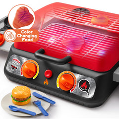 Play-Act grill LED lights illuminate pretend cookouts and scenarios