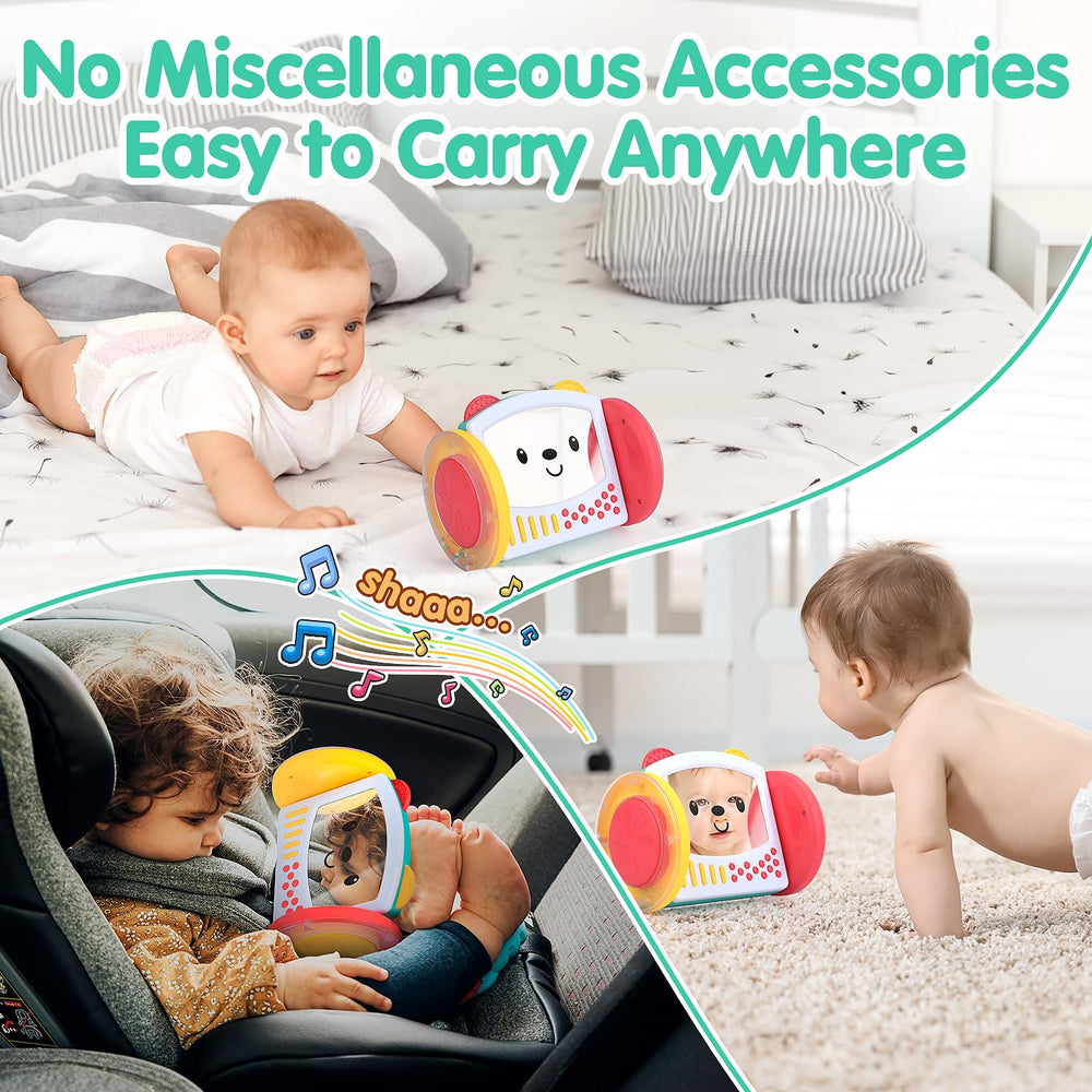 PLAY compact portable design makes tummy time fun anywhere on the go.