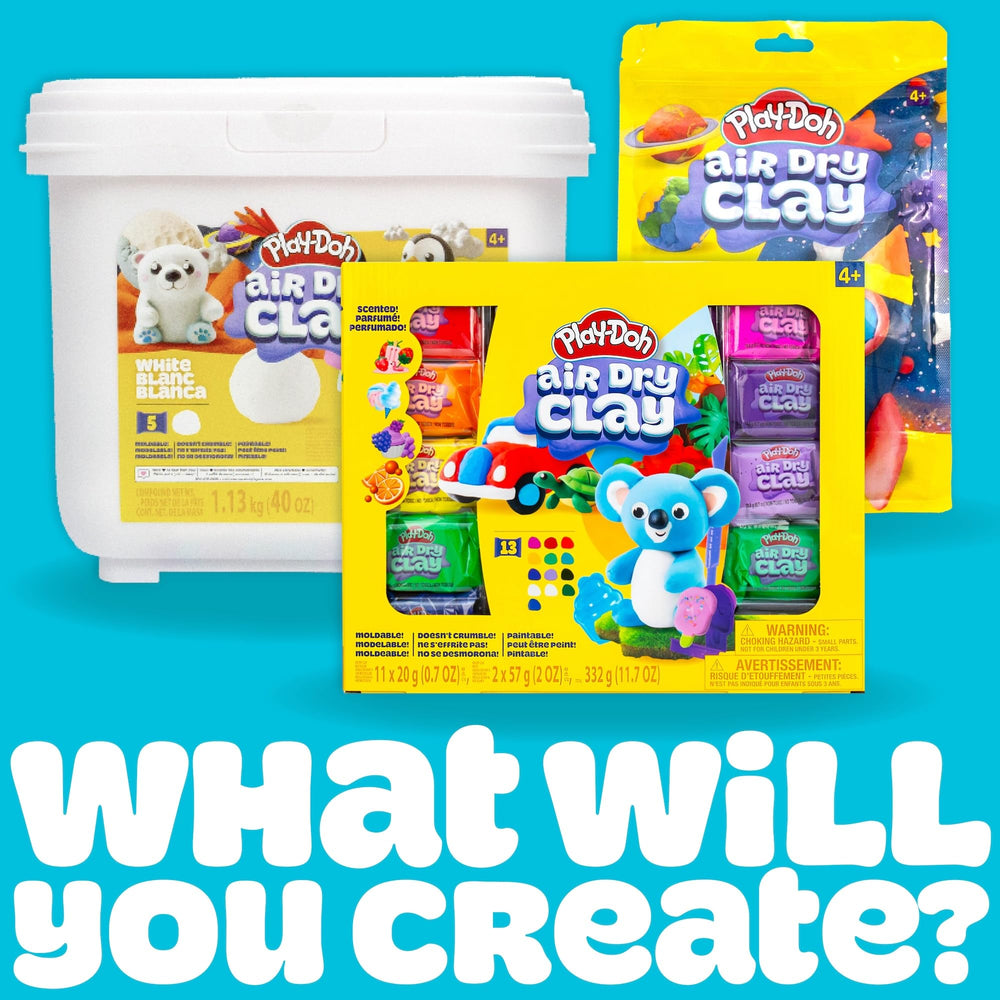 Play-Doh Air-Dry Clay black for bold outlines and contrast.