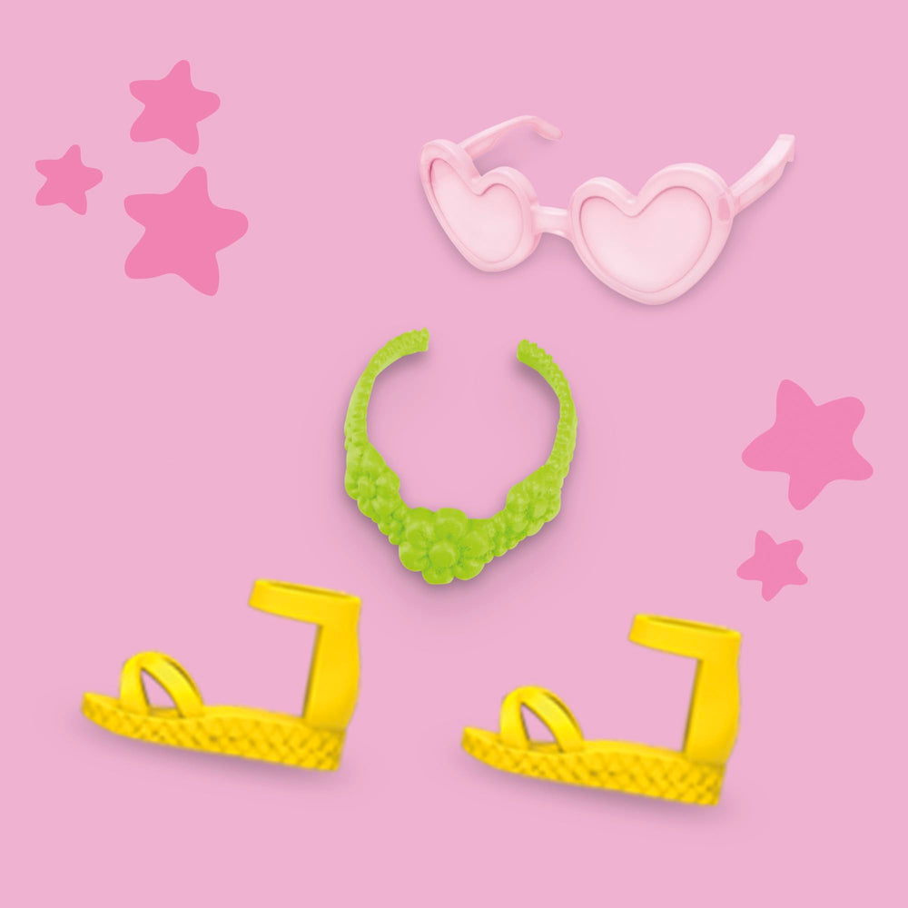 Play-Doh Barbie accessory kit works with Barbie doll sets for expanded play.
