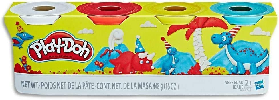 Play-Doh modeling compound closeup showing bright texture.