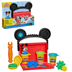 Play-Doh Mickey figure-stamper in action, creating Mickey ears for imaginative play.