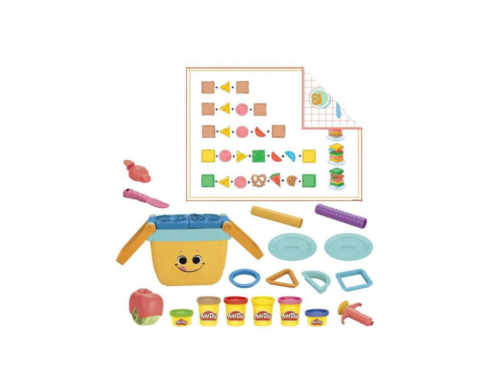 Play-Doh Dough Tubs and Tools—essential for beginners to roll, mould, and build food-inspired creations