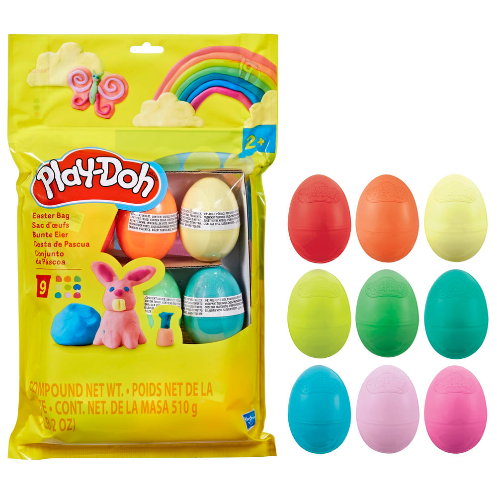 Play-Doh Easter Eggs Bag 9-Pack: nine colorful eggs for kids' crafts