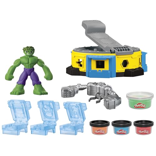 Hulk bendy figure with power suit enables flexible pretend battles.