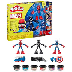 Play-Doh mini color cans white blue and black for sharp details