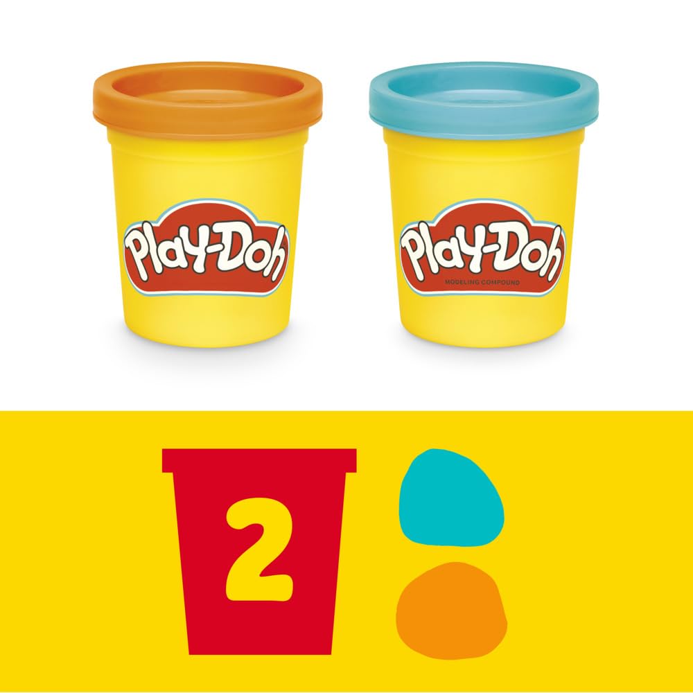 Play-Doh Brand Modeling Compound included in vibrant colors for creativity.
