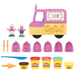 Play-Doh Peppa ice cream truck in bright colors for imaginative play.