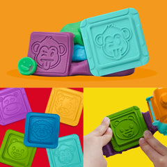 Play-Doh Photo Fun playmat setup aids easy cleanup during art time