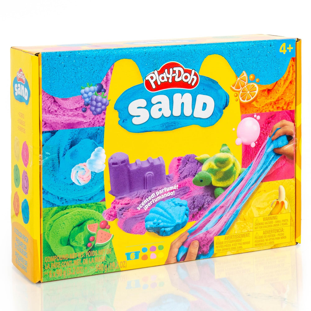 Play-Doh Sand 6-pack kids playing with colorful sand together