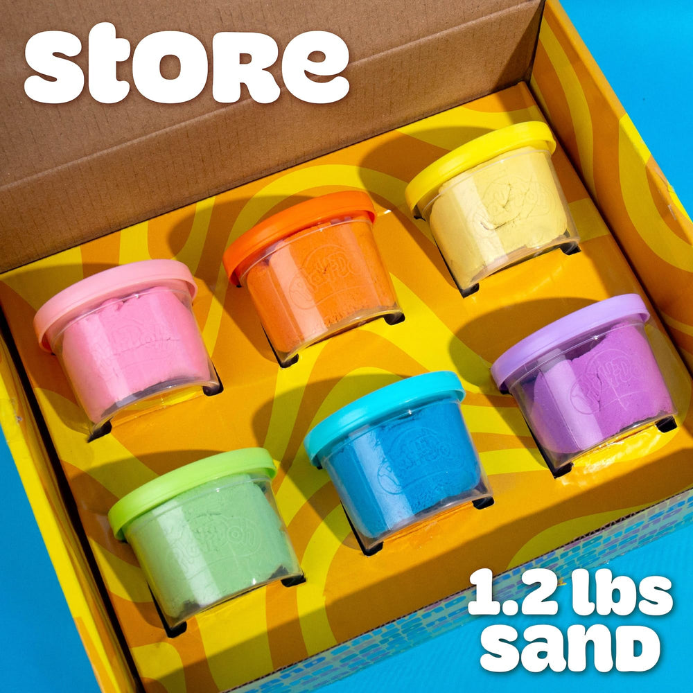 Play-Doh Sand 6-pack purple grape scented can inspires colorful sculpting