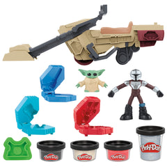 Play-Doh Star Wars Mandalorian launching speeder playset for imaginative space adventures