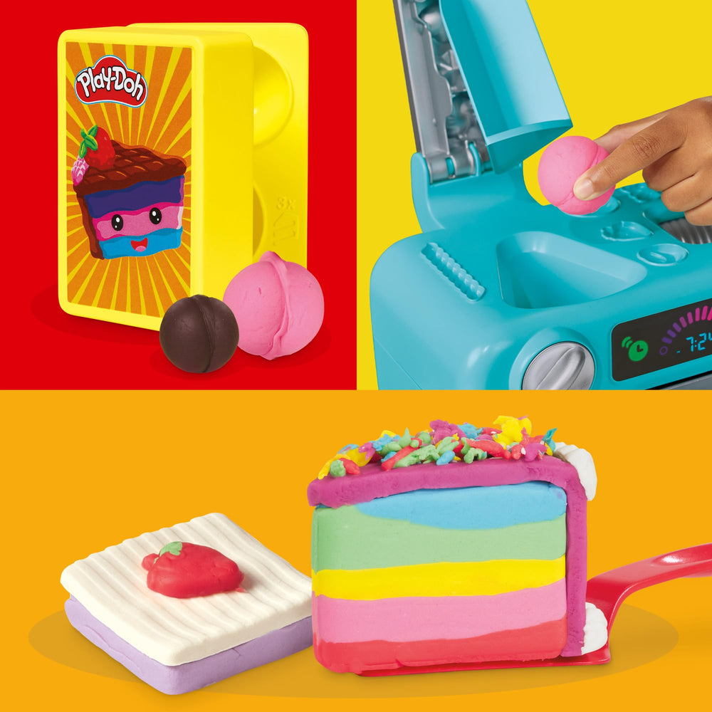 Play-Doh Super Slice Cake Playset: decorating tool adds toppings and candies.