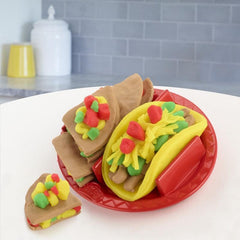 Play-Doh Taco Time 4 colors pack provides vibrant hues for fillings.
