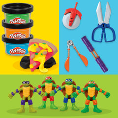 Play-Doh TMNT Michelangelo bendy figure supporting sensory play