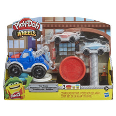 Play-Doh Wheels Tow Truck side view encourages storytelling and hands-on creativity.