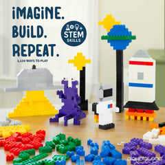 Play Platoon 14 shape bricks expand design possibilities for imaginative builds.