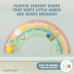 Large 64 by 32 inch wall panel provides ample play area for kids.