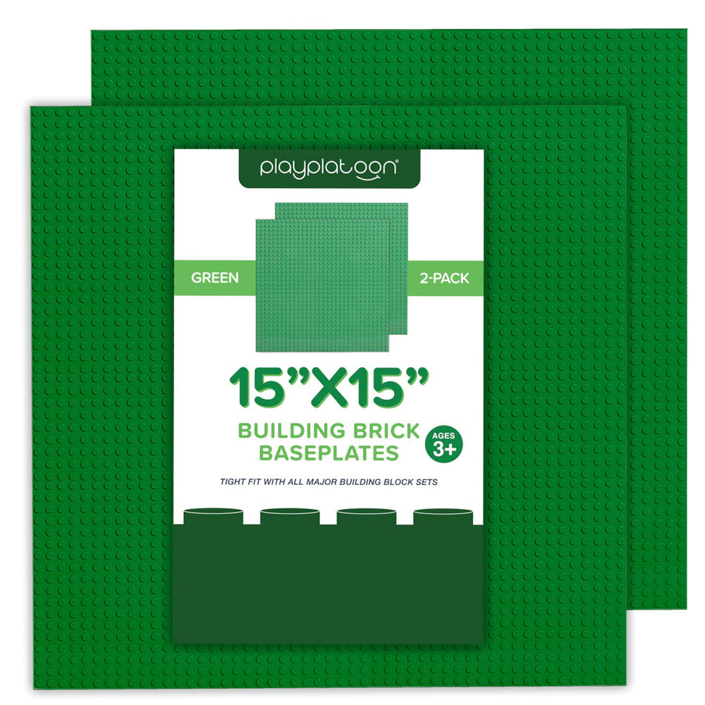 Play Platoon 15x15 green baseplate close-up showing expansive building area