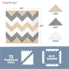 Play Platoon border pieces provide clean edges and floor protection.