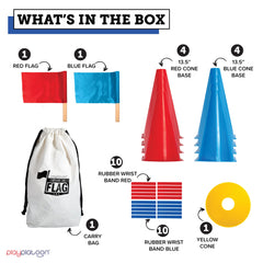 Play Platoon Capture The Flag red and blue cones mark team zones clearly