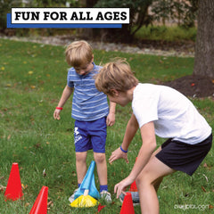 Play Platoon Capture The Flag yellow mini cones outline boundaries for fair play